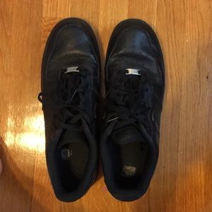 Mens all black Nike Air Force ones